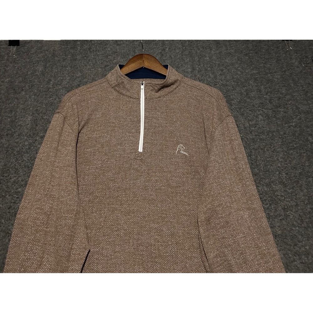 Rhoback 1/2 zip pullover mens brown performance golf size 2XL